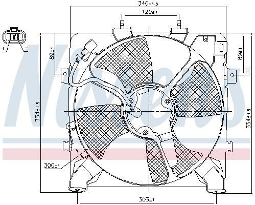 Ventilateur de refroidissement du moteur (Motoventilateur) NISSENS ref. 85045