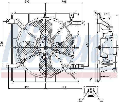 Ventilateur de refroidissement du moteur (Motoventilateur) NISSENS ref. 85046