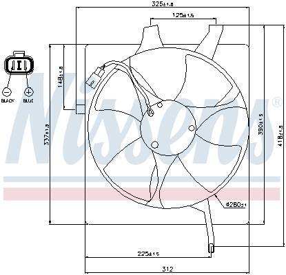Ventilateur de refroidissement du moteur (Motoventilateur) NISSENS ref. 85047