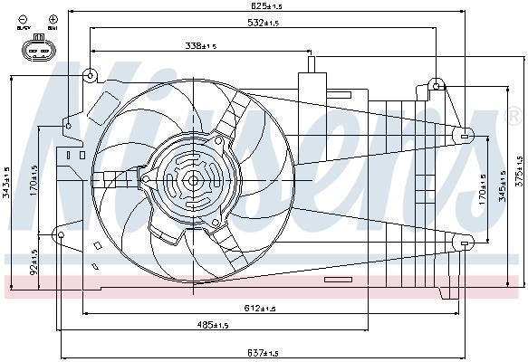 Ventilateur de refroidissement du moteur (Motoventilateur) NISSENS ref. 85052