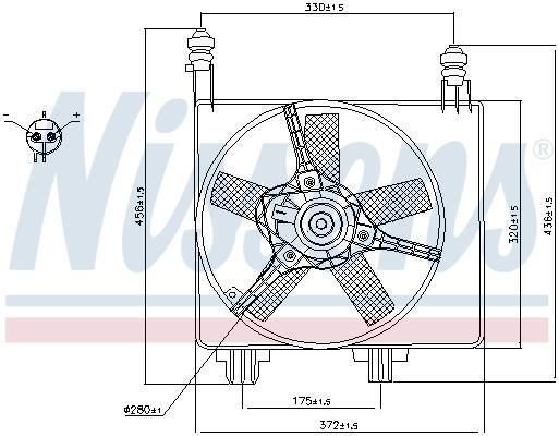 Ventilateur de refroidissement du moteur (Motoventilateur) NISSENS ref. 85056