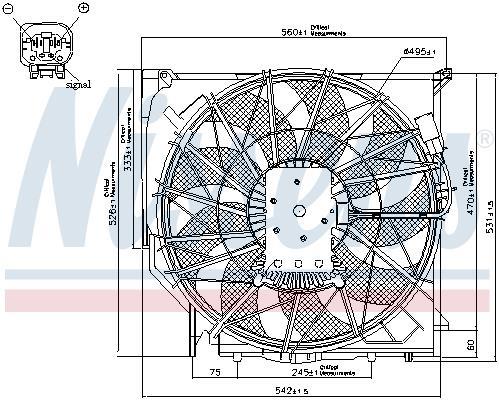 Ventilador, refrigeración del motor NISSENS ref. 85067