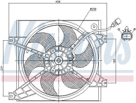 Ventilateur de refroidissement du moteur (Motoventilateur) NISSENS ref. 85085