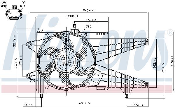 Ventilateur de refroidissement du moteur (Motoventilateur) NISSENS ref. 85137