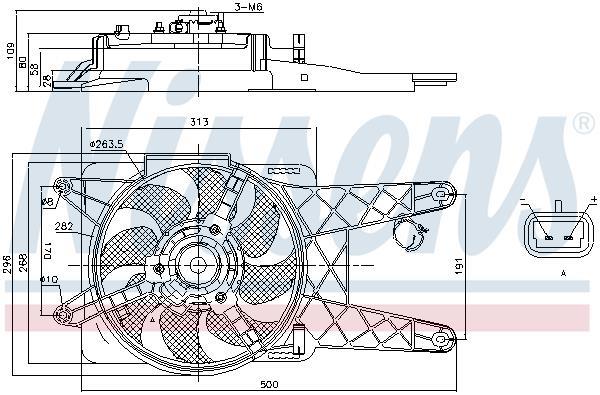 Ventilateur de refroidissement du moteur (Motoventilateur) NISSENS ref. 85138