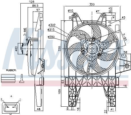 Ventilador, refrigeración del motor NISSENS ref. 85140