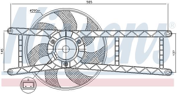 Ventilador, refrigeración del motor NISSENS ref. 85145