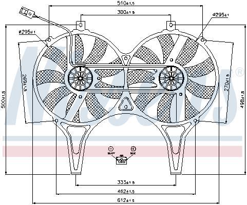 Ventilador, refrigeración del motor NISSENS ref. 85149