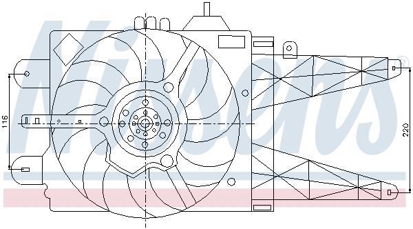 Ventilateur de refroidissement du moteur (Motoventilateur) NISSENS ref. 85158