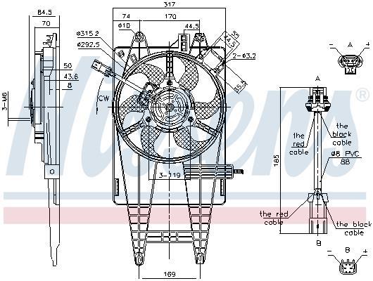 Ventilador, refrigeración del motor NISSENS ref. 85162