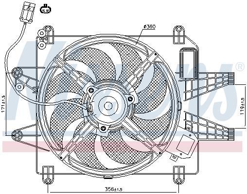 Ventilador, refrigeración del motor NISSENS ref. 85167