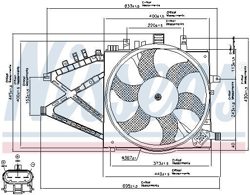Ventilador, refrigeración del motor NISSENS ref. 85190