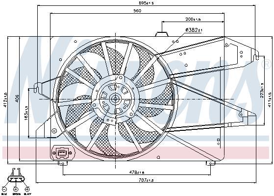 Ventilateur de refroidissement du moteur (Motoventilateur) NISSENS ref. 85482