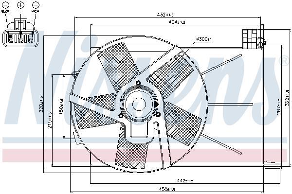 Ventilador, refrigeración del motor NISSENS ref. 85193