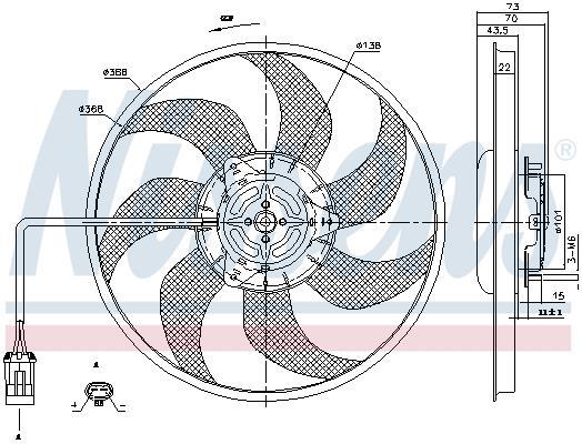Ventilateur de refroidissement du moteur (Motoventilateur) NISSENS ref. 85194