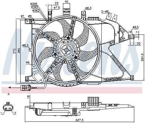 Ventilateur de refroidissement du moteur (Motoventilateur) NISSENS 85196
