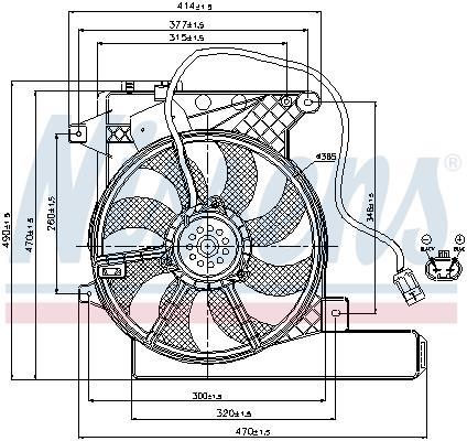 Ventilador, refrigeración del motor NISSENS ref. 85202