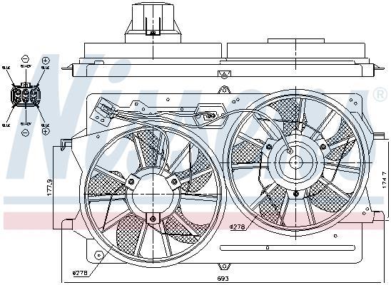 Ventilateur de refroidissement du moteur (Motoventilateur) NISSENS ref. 85215