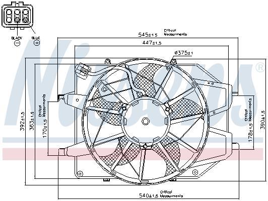 Ventilateur de refroidissement du moteur (Motoventilateur) NISSENS ref. 85217