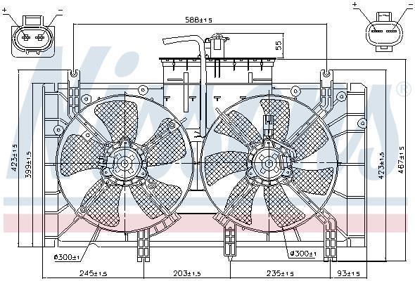 Ventilador, refrigeración del motor NISSENS ref. 85221