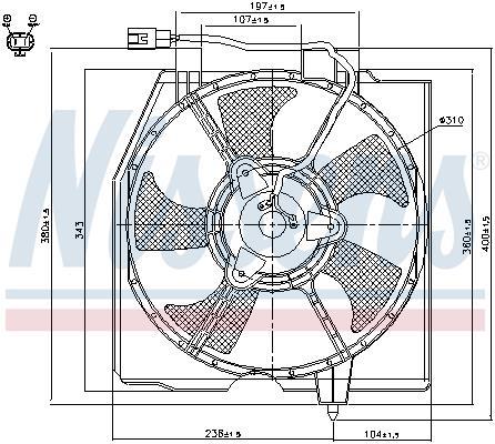 Ventilateur de refroidissement du moteur (Motoventilateur) NISSENS ref. 85224