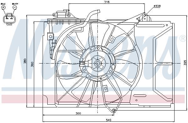 Ventilador, refrigeración del motor NISSENS ref. 85226
