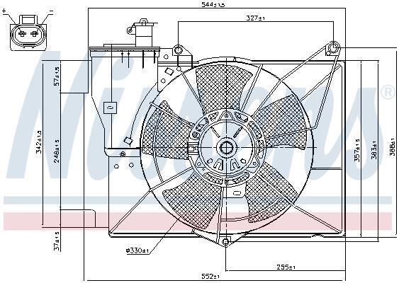Ventilador, refrigeración del motor NISSENS ref. 85227