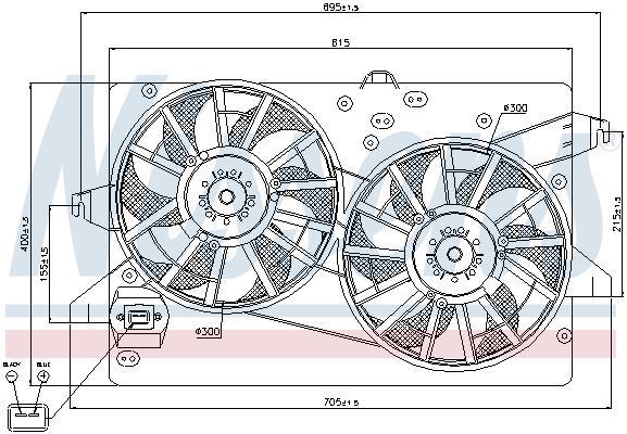Ventilateur de refroidissement du moteur (Motoventilateur) NISSENS ref. 85228