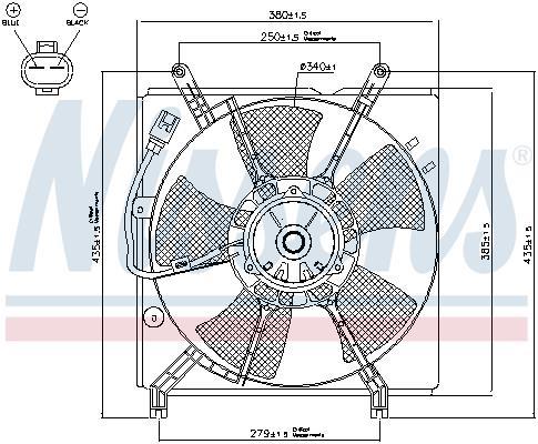 Ventilateur de refroidissement du moteur (Motoventilateur) NISSENS ref. 85241