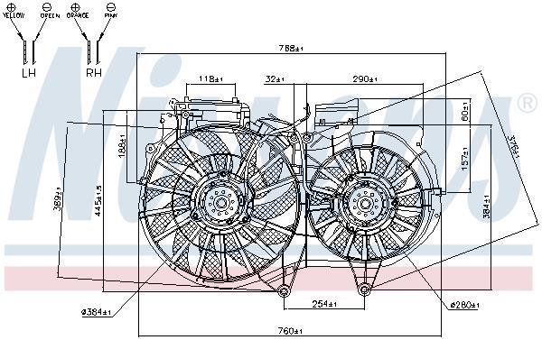 Ventilador, refrigeración del motor NISSENS ref. 85246