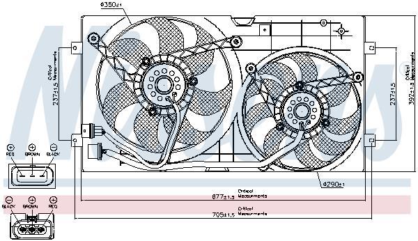 Ventilateur de refroidissement du moteur (Motoventilateur) NISSENS ref. 85250