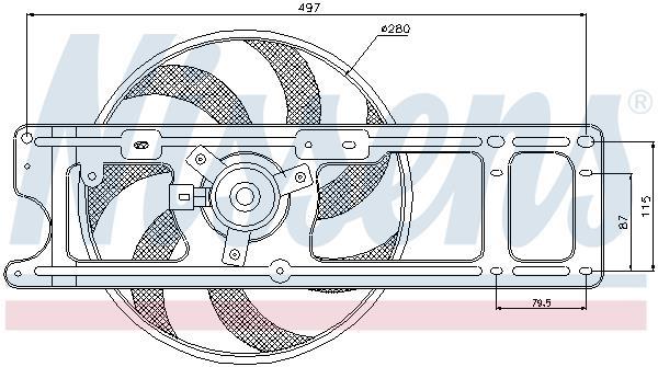 Ventilateur de refroidissement du moteur (Motoventilateur) NISSENS ref. 85254