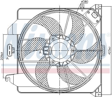 Ventilador, refrigeración del motor NISSENS ref. 85261