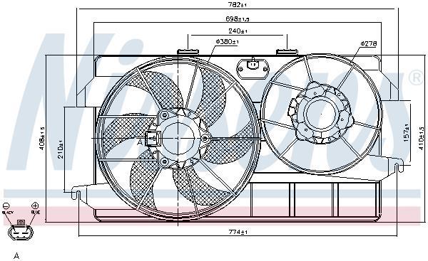 Ventilador, refrigeración del motor NISSENS ref. 85262