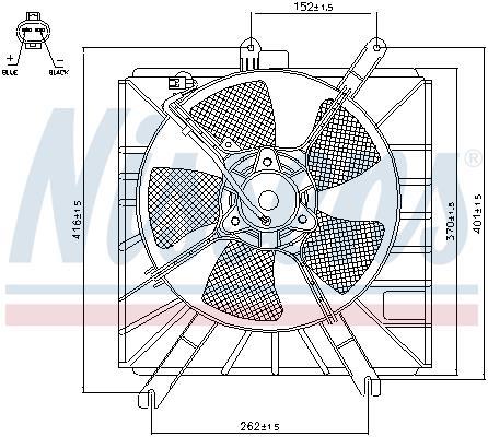 Ventilateur de refroidissement du moteur (Motoventilateur) NISSENS 85272