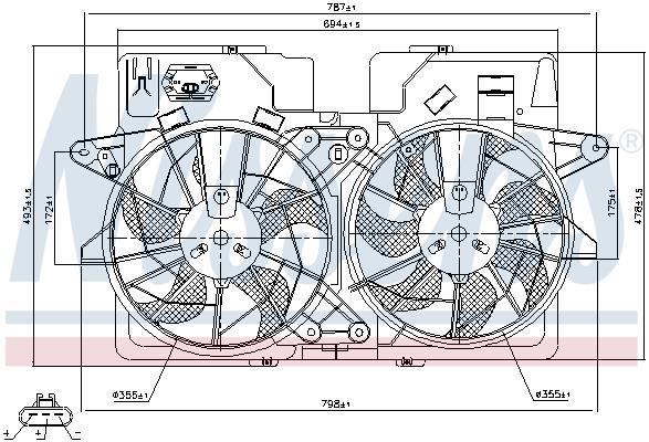 Ventilateur de refroidissement du moteur (Motoventilateur) NISSENS ref. 85278