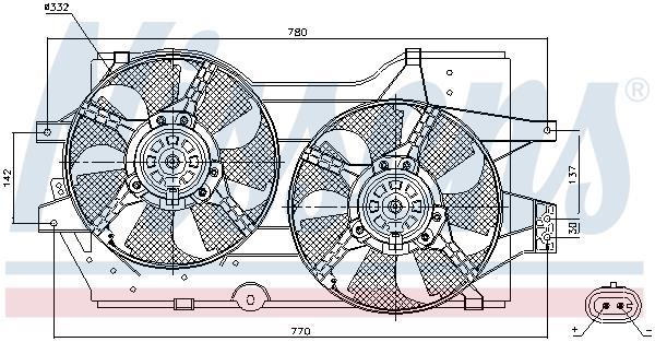 Ventilador do motor NISSENS 85288