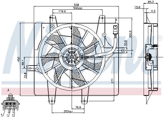 Ventilateur de refroidissement du moteur (Motoventilateur) NISSENS ref. 85289