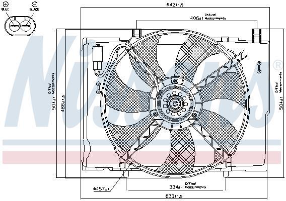 Ventilateur de refroidissement du moteur (Motoventilateur) NISSENS ref. 85290