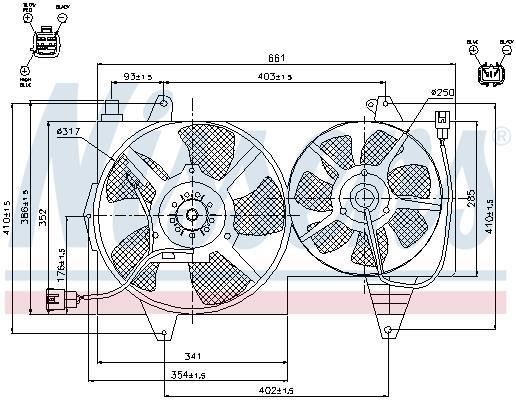 Ventilateur de refroidissement du moteur (Motoventilateur) NISSENS ref. 85296