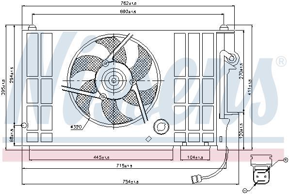 Ventilateur de refroidissement du moteur (Motoventilateur) NISSENS ref. 85318