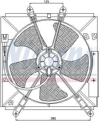 Ventilateur de refroidissement du moteur (Motoventilateur) NISSENS ref. 85330