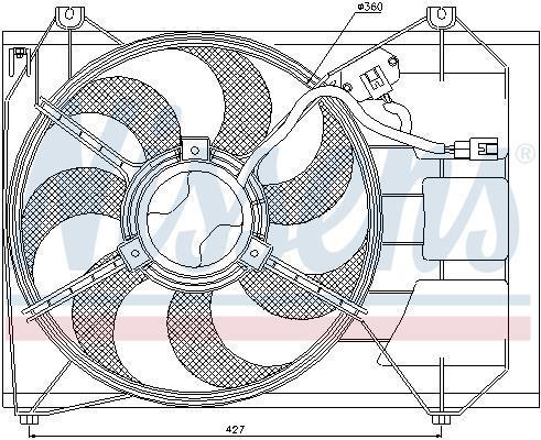 Ventilateur de refroidissement du moteur (Motoventilateur) NISSENS ref. 85346