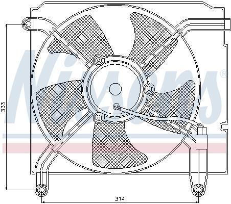 Ventilateur de refroidissement du moteur (Motoventilateur) NISSENS ref. 85349
