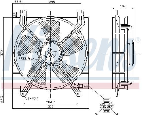 Ventilateur de refroidissement du moteur (Motoventilateur) NISSENS ref. 85353