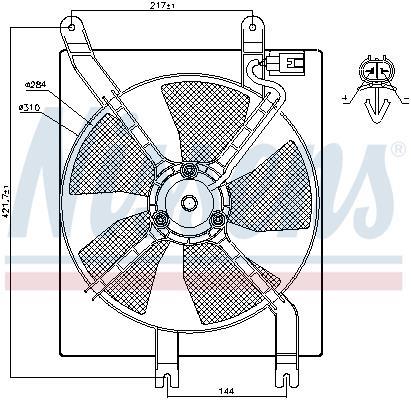 Ventilateur de refroidissement du moteur (Motoventilateur) NISSENS ref. 85356