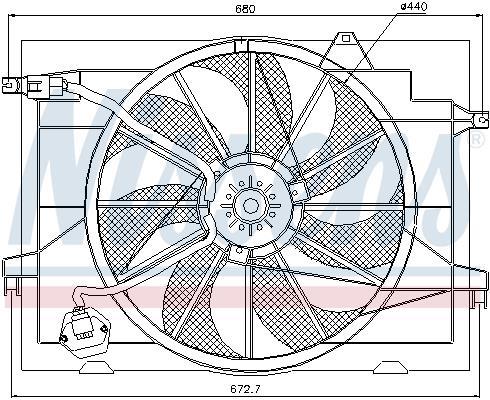 Ventilador, refrigeración del motor NISSENS ref. 85366