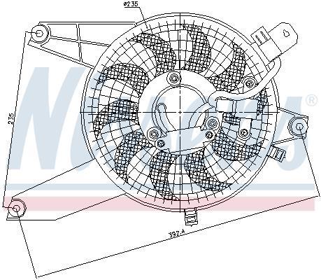 Ventilateur de refroidissement du moteur (Motoventilateur) NISSENS ref. 85370