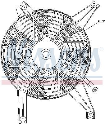 Ventilateur de refroidissement du moteur (Motoventilateur) NISSENS ref. 85383