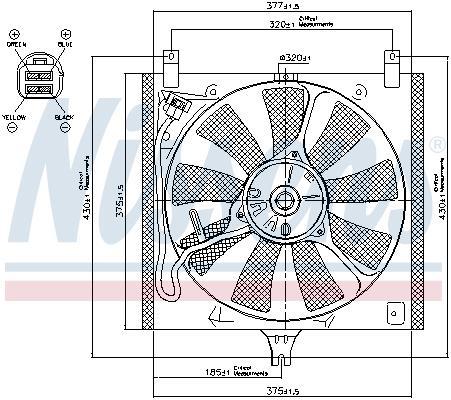 Ventilador, refrigeración del motor NISSENS ref. 85385